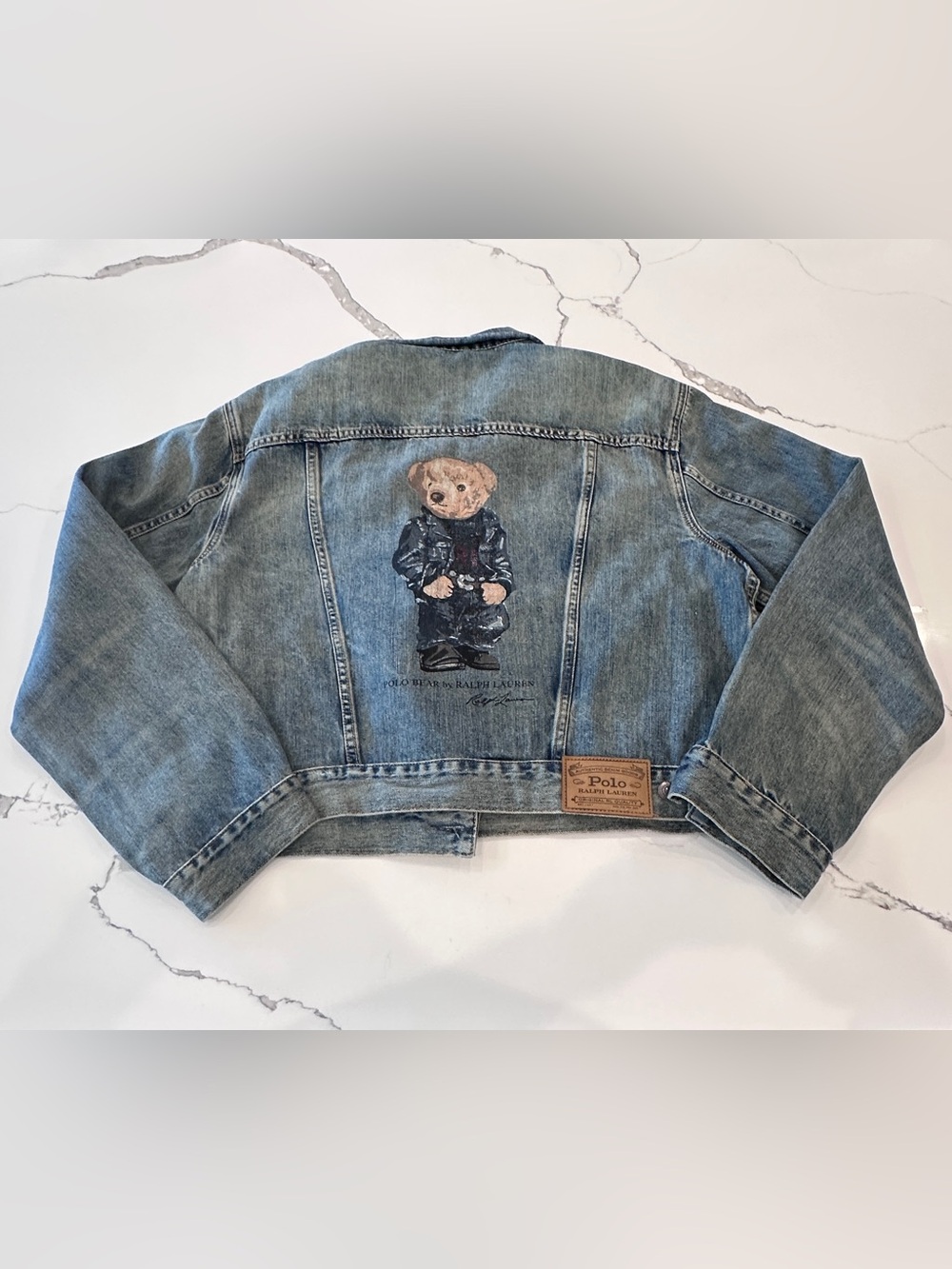 Polo Ralph Lauren Women's Polo "Jeans Suit Bear" Denim Jacket Sz XL NWT